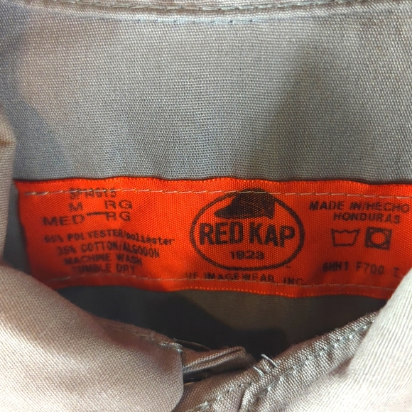 Red Kap Men's Work Shirt - Medium/Large - Grey - Picture 3 of 3
